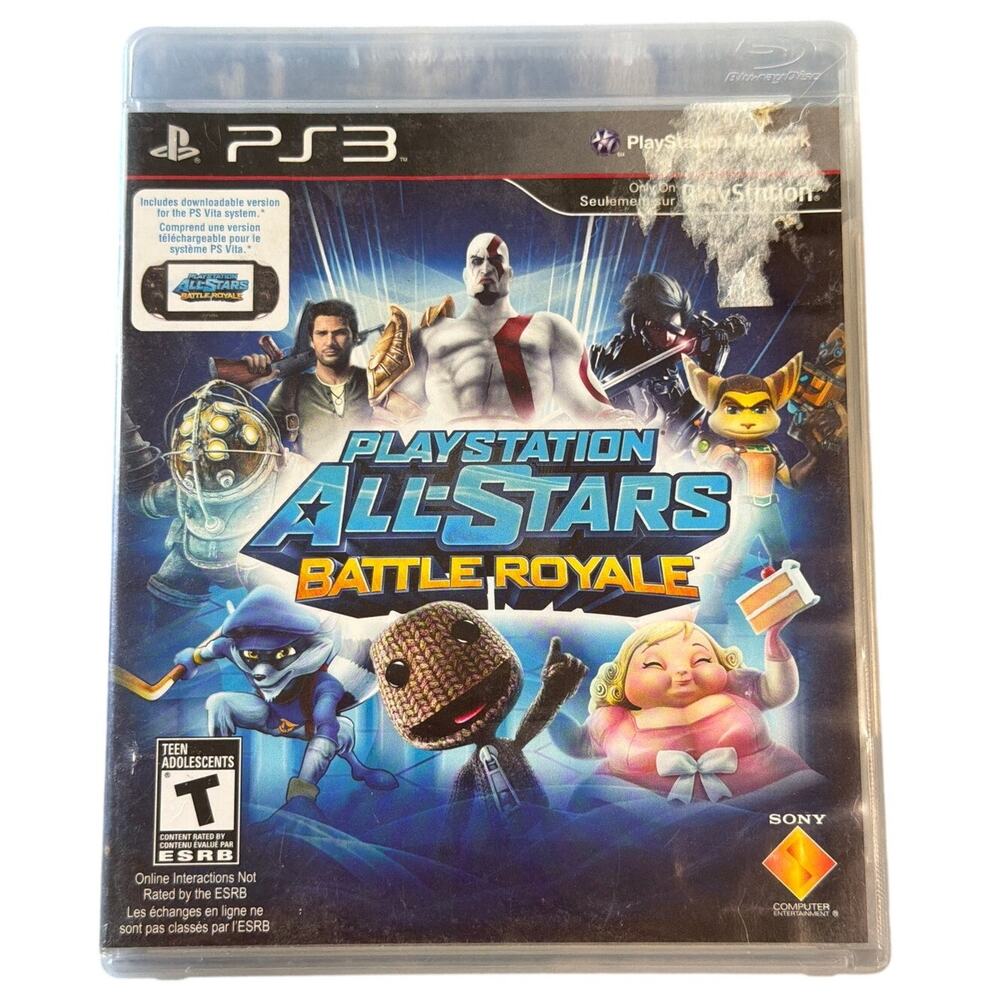 PS3 Playstation All Stars Battle Royale CIB w Manual fighting video game